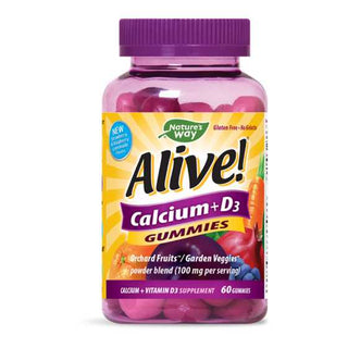 Alive Calcium Gummies Plus Vit D3 60'S