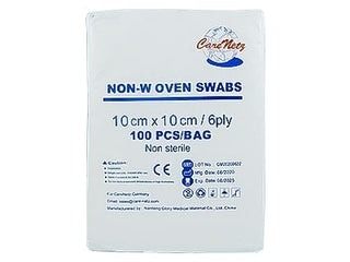 Carenetz N.Sterile 10X10 6Ply N/Woven Swab 100'S