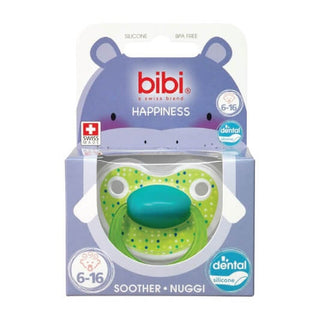 Bibi 114151 6-16M Soother Dntl Slcn W Ring M&D Duo