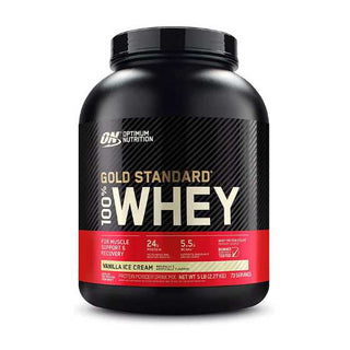 Gold Std 101400 100% Whey Van Ice Cream 5Lb 4/Cs
