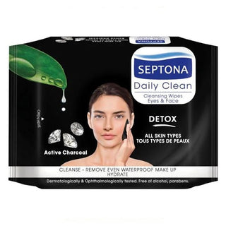 Septona Cosmetic Wipes Active Charcoal 20'S