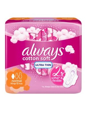 Always 12600 Cotton Soft Ultra Thin 10'S Normal