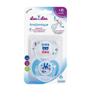 Lel 635315 Duo Soothers Sym +18M Super Hero