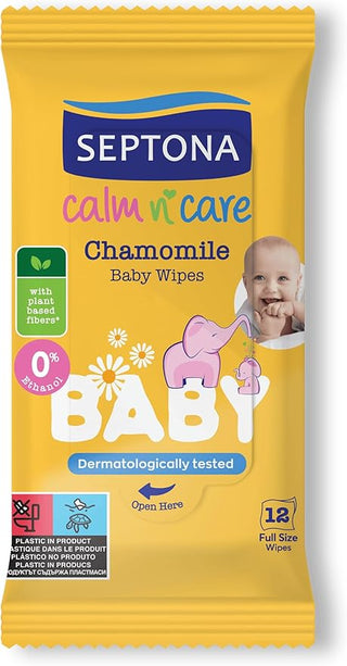 Septona Baby Wipes Calm&Care Chamomile 12'S