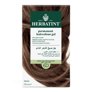 Herbatint, Permanent Haircolor Gel, 6D, Dark Golden Blonde 135ML